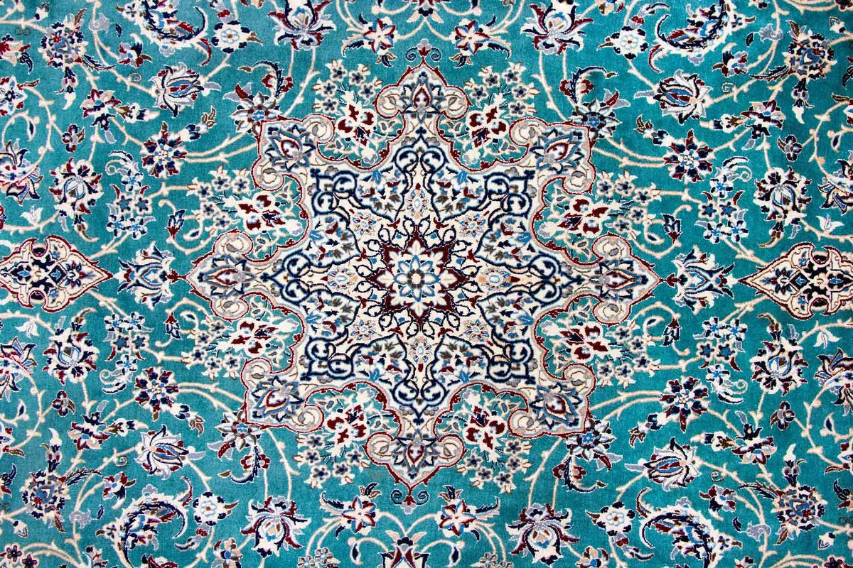 Tapis persan - Nain - Premium - 357 x 219 cm - vert