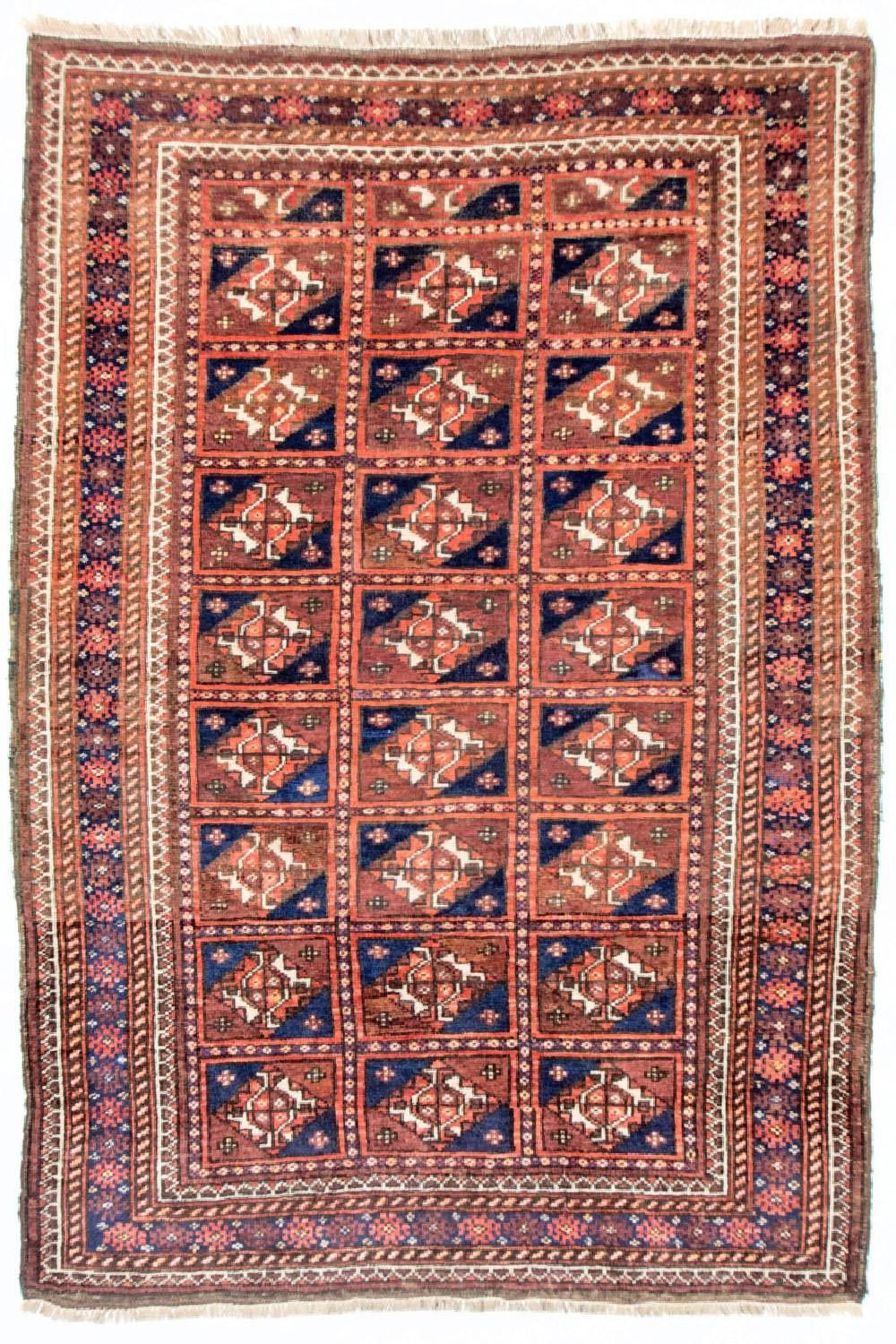 Tapis afghan - Boukhara - 164 x 105 cm - bleu