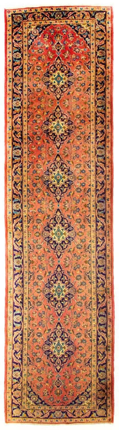 Tapis de couloir Tapis persan - Keshan - 392 x 102 cm - orange