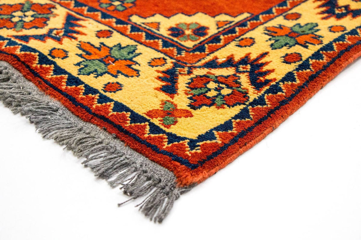 Tapis de couloir Tapis afghan - Hatschlu - 296 x 88 cm - rouge