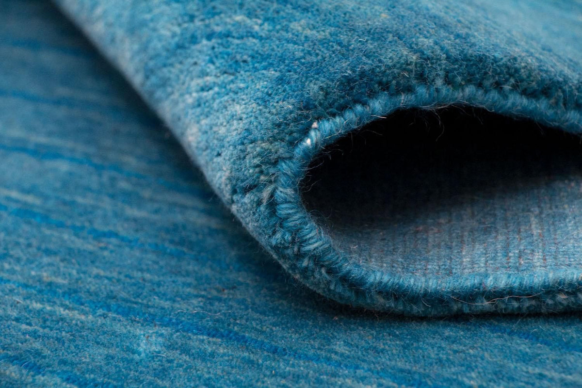 Tapis de couloir Tapis en laine - 180 x 107 cm - bleu