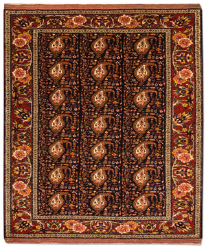 Tapis persan - Classique - 171 x 140 cm - bleu foncé