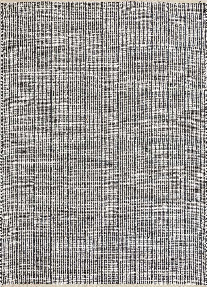 Tapis en sisal - 240 x 150 cm - noir et blanc