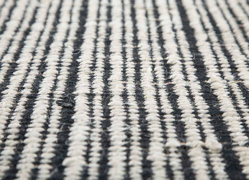 Tapis en sisal - 240 x 150 cm - noir et blanc