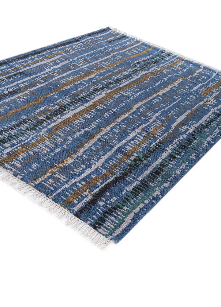 Tapis en laine - 180 x 135 cm - bleu