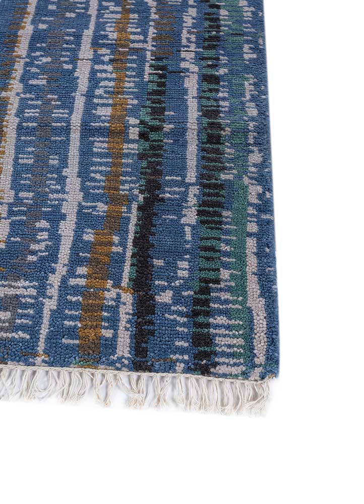 Tapis en laine - 180 x 135 cm - bleu