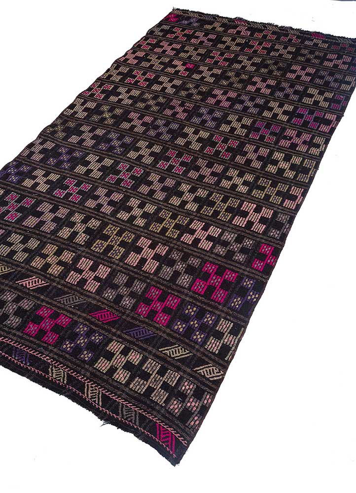 Tapis en laine - 228 x 120 cm - violet