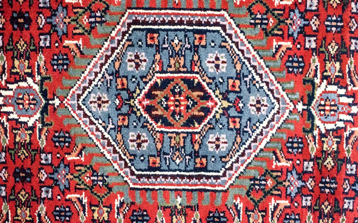 Tapis oriental - 90 x 60 cm - rouge