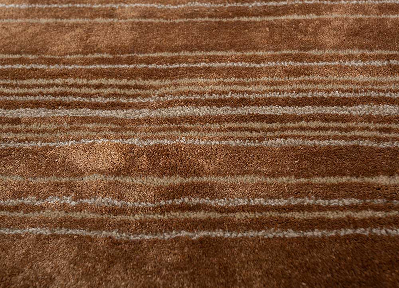 Tapis en laine ronde  - 120 x 120 cm - orange