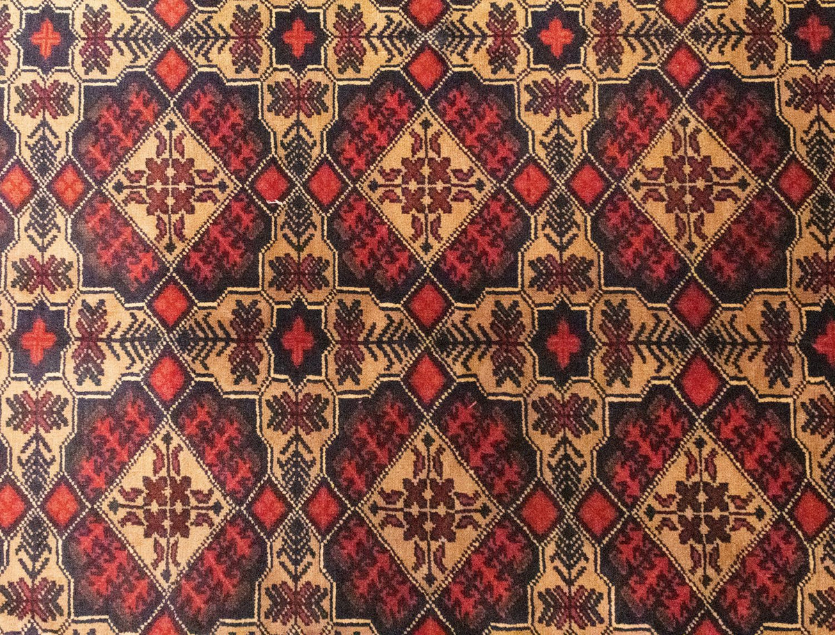 Tapis afghan - 283 x 201 cm - marron