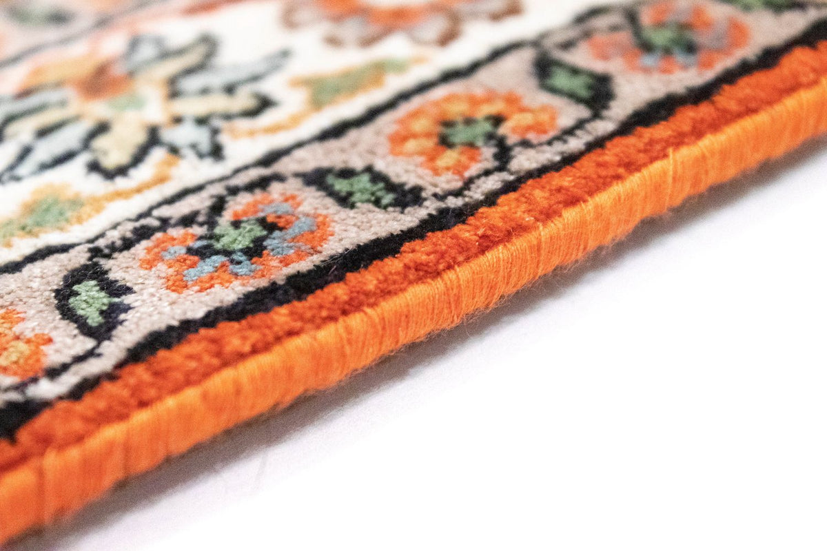 Tapis de couloir Tapis en soie - Soie du Cachemire - 177 x 61 cm - orange
