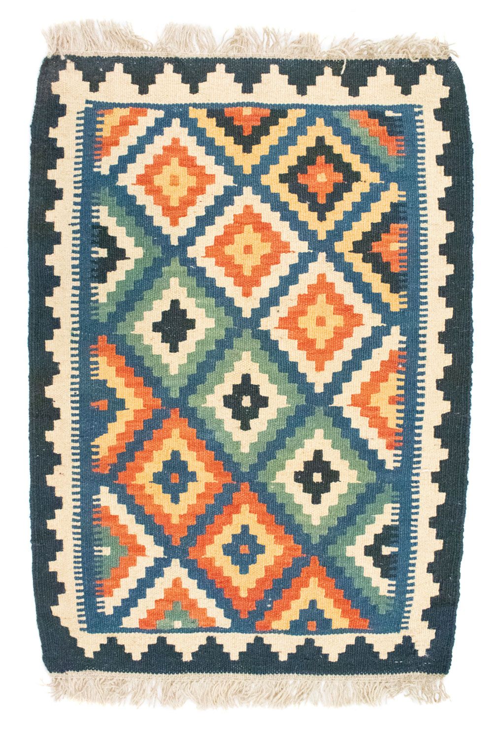 Tapis Kelim - Oriental - 90 x 60 cm - bleu