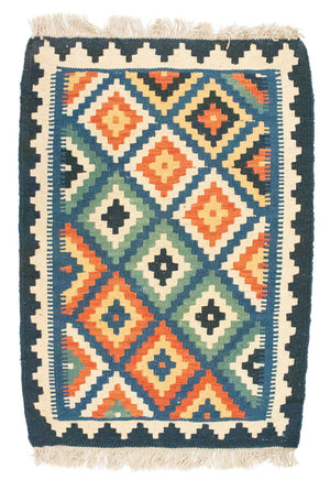 Tapis Kelim - Oriental - 90 x 60 cm - bleu
