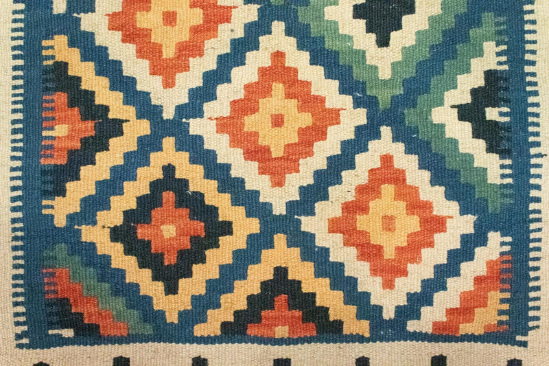 Tapis Kelim - Oriental - 90 x 60 cm - bleu