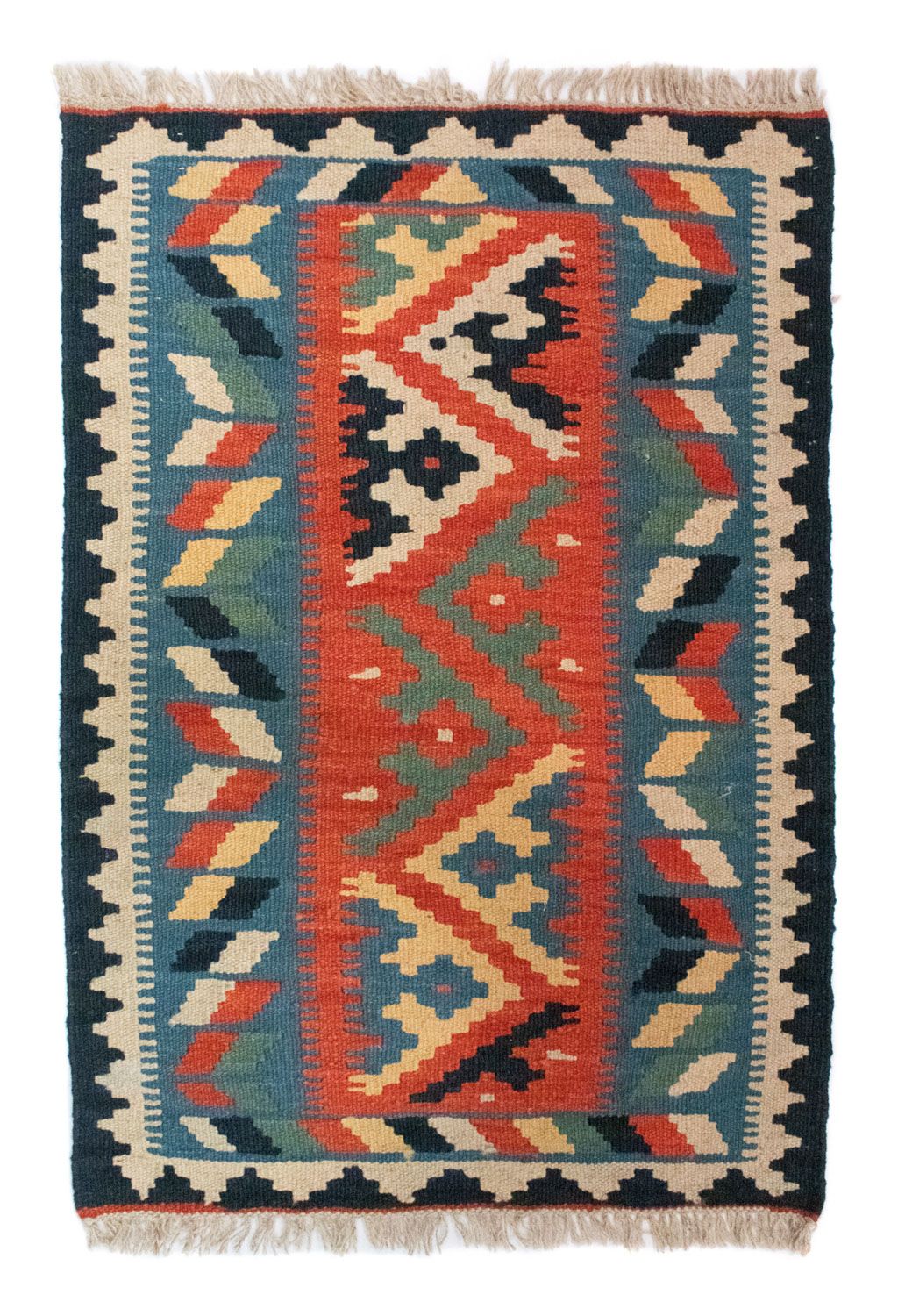 Tapis Kelim - Oriental - 87 x 60 cm - bleu
