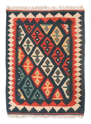 Tapis Kelim - Oriental - 95 x 70 cm - multicolore