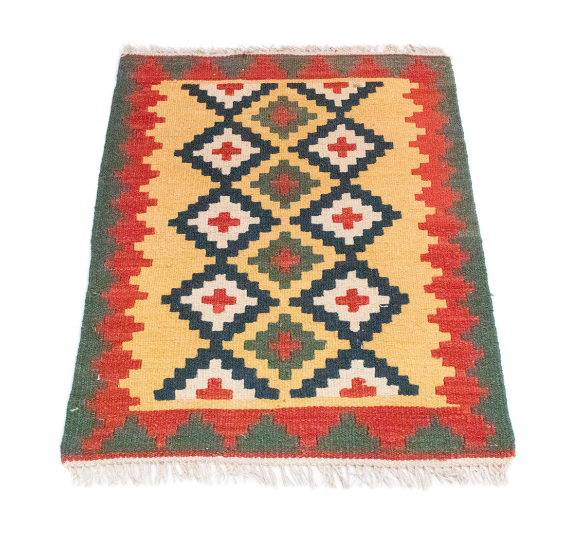 Tapis Kelim - Oriental - 83 x 62 cm - jaune