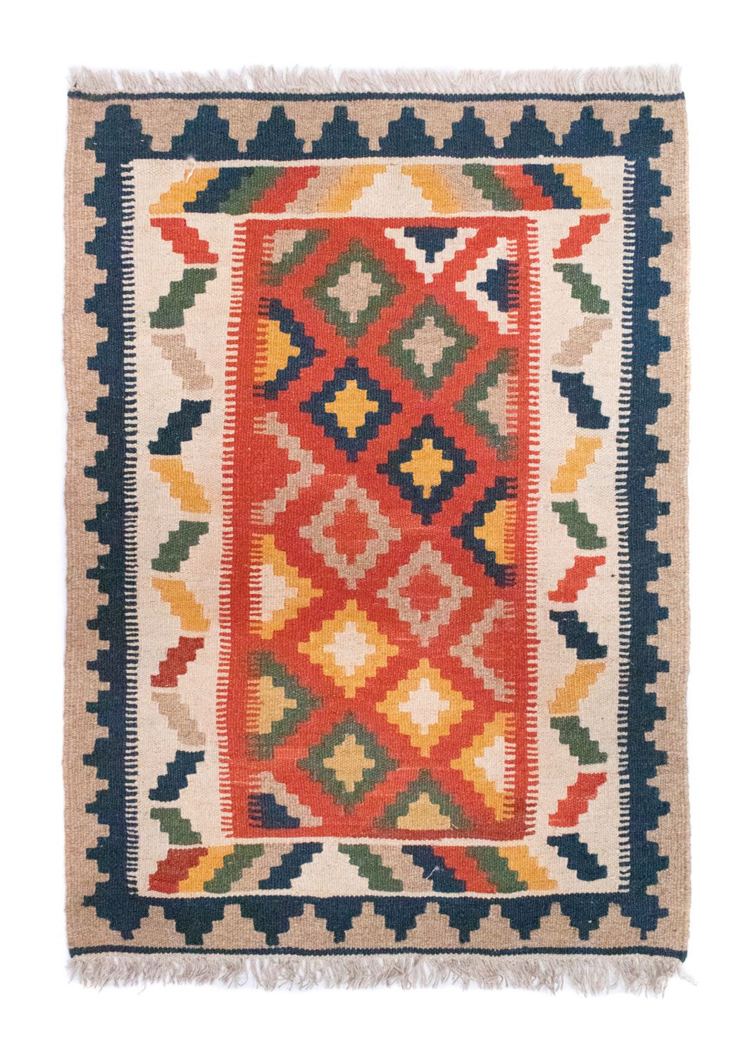 Tapis Kelim - Oriental - 91 x 66 cm - orange