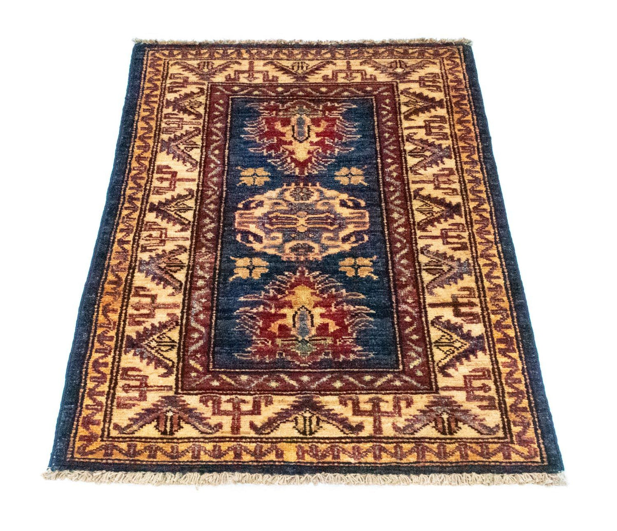Tapis Ziegler - Kazak - 89 x 56 cm - bleu