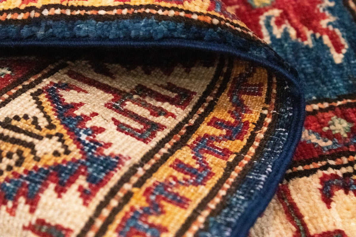 Tapis Ziegler - Kazak - 90 x 58 cm - bleu