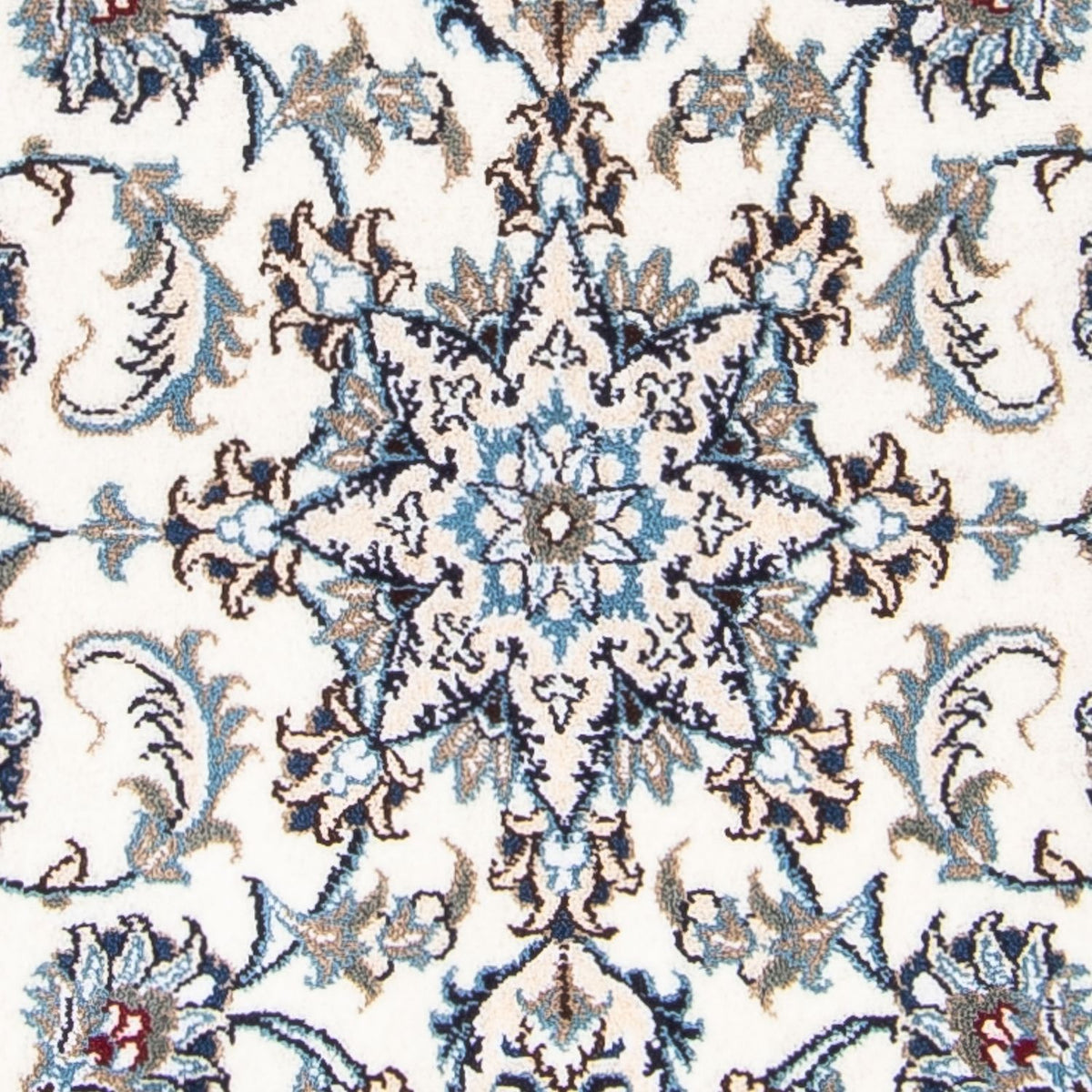 Tapis de couloir Tapis persan - Nain - 296 x 76 cm - beige