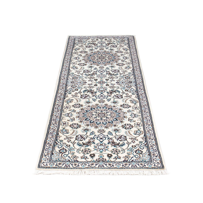 Tapis de couloir Tapis persan - Nain - Royal - 200 x 62 cm - beige