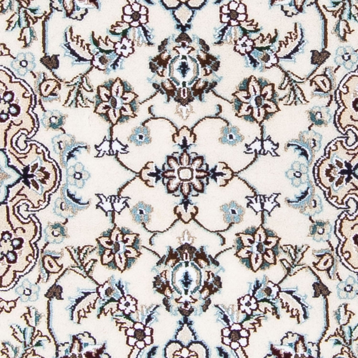 Tapis de couloir Tapis persan - Nain - Royal - 196 x 63 cm - beige