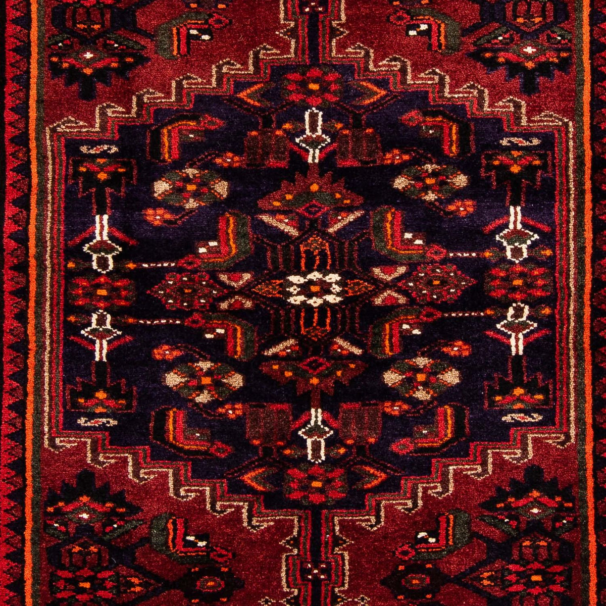 Tapis persan - Nomadic - 226 x 146 cm - rouge foncé