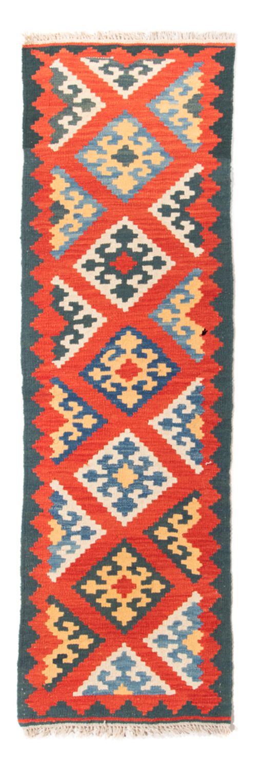 Tapis de couloir Tapis Kelim - Oriental - 207 x 62 cm - rouge foncé