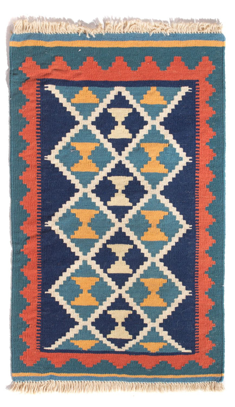 Tapis Kelim - Oriental - 87 x 57 cm - multicolore