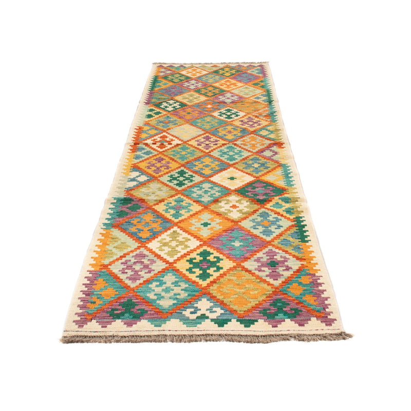 Tapis de couloir Tapis Kelim - Splash - 297 x 86 cm - multicolore