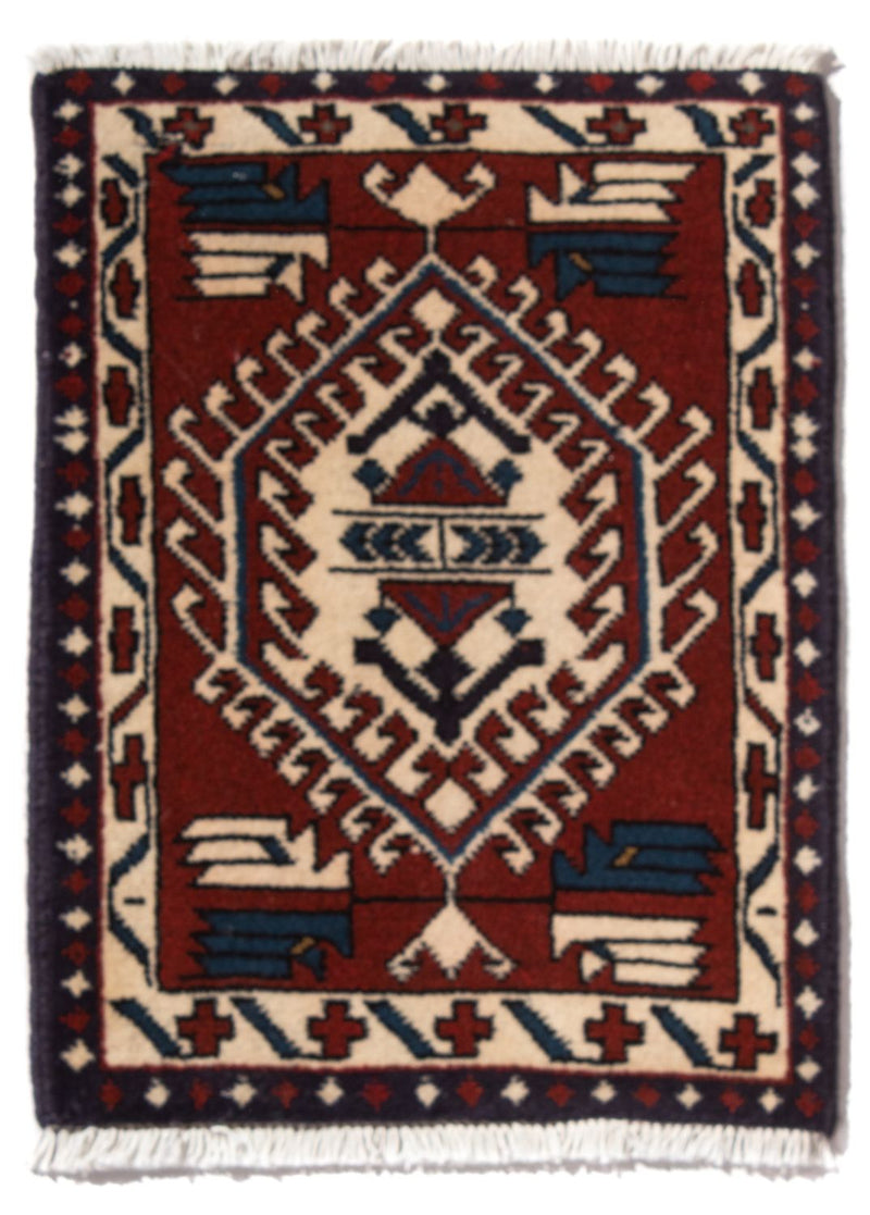 Tapis persan - Nomadic - 54 x 40 cm - multicolore