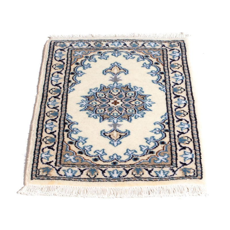 Tapis persan - Nain - 60 x 40 cm - crème
