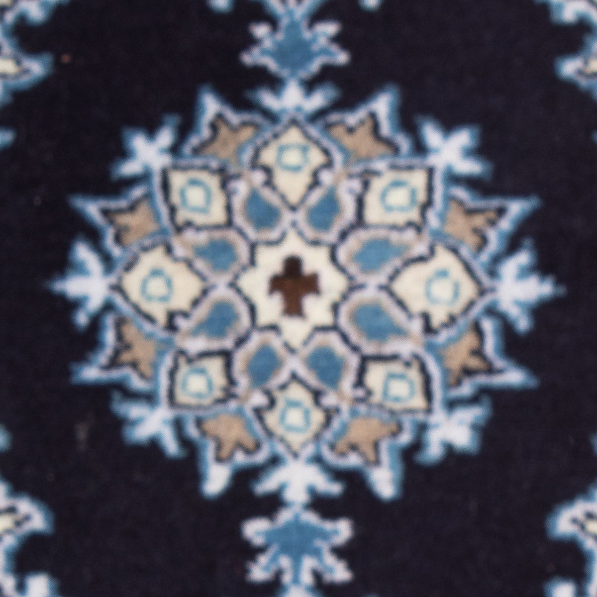 Tapis persan - Nain - 60 x 40 cm - bleu foncé