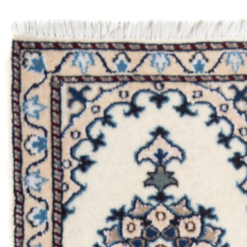 Tapis persan - Nain - 60 x 40 cm - crème