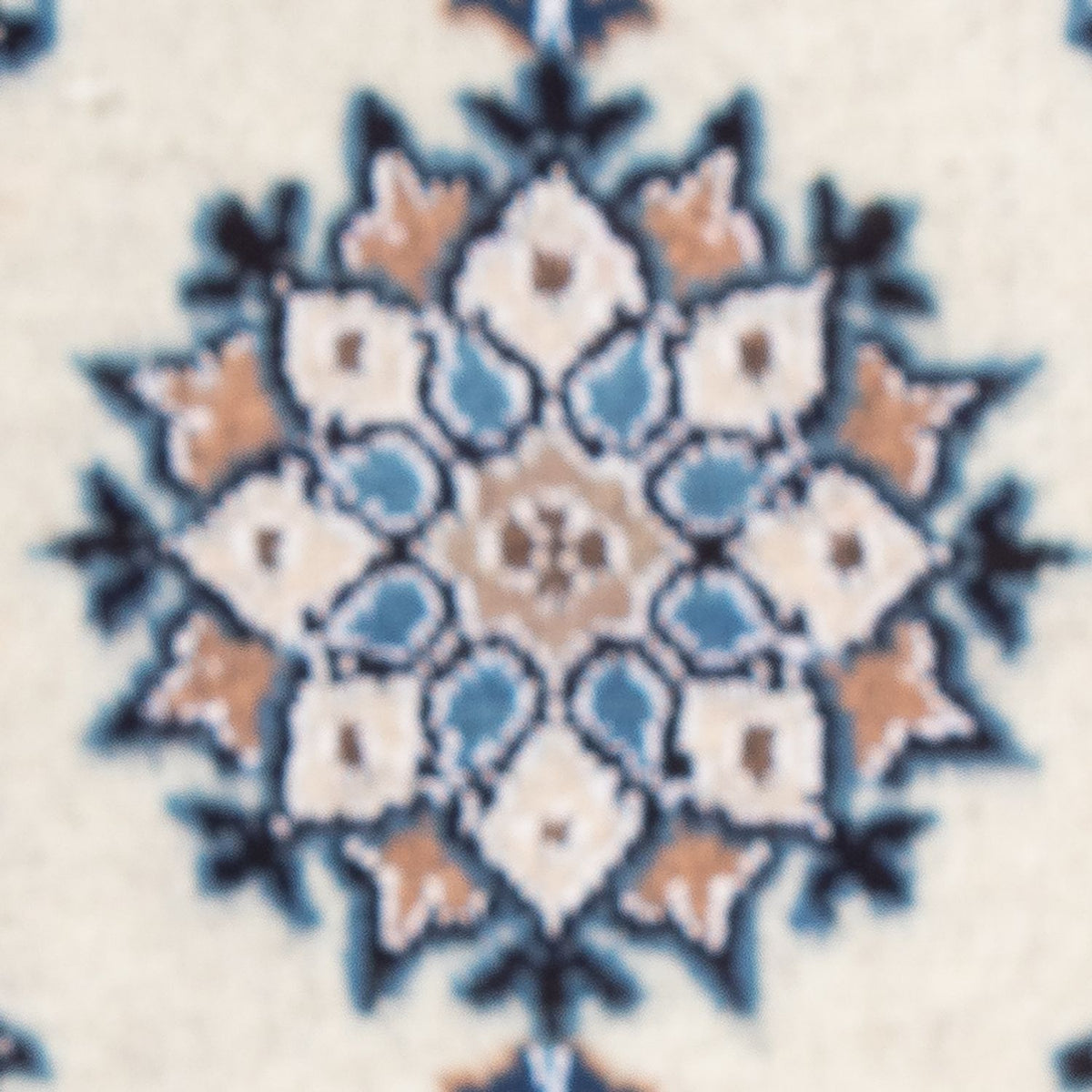 Tapis persan - Nain - 60 x 40 cm - crème