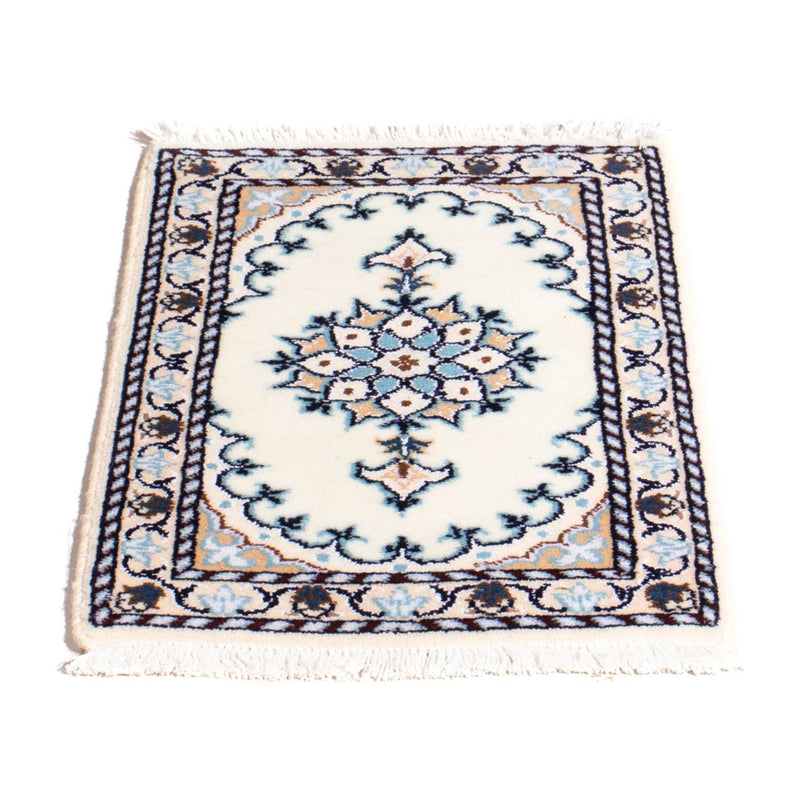 Tapis persan - Nain - 60 x 40 cm - bleu clair