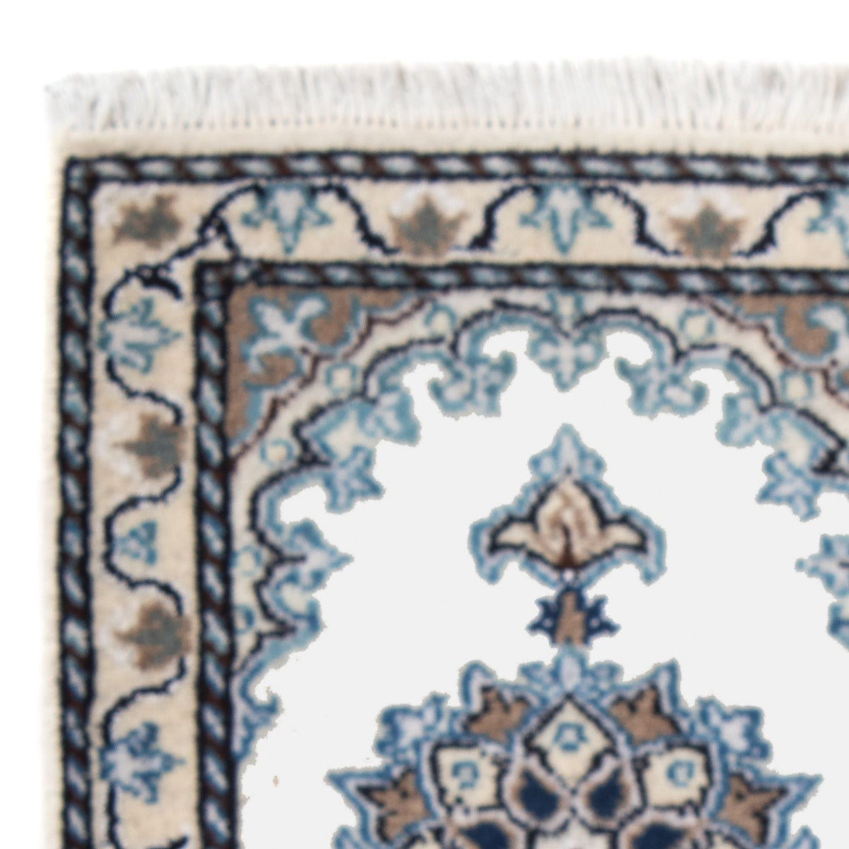 Tapis persan - Nain - 60 x 40 cm - bleu clair