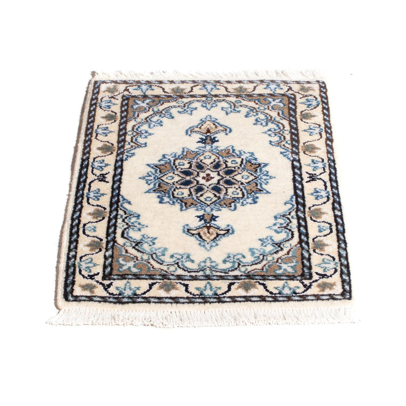 Tapis persan - Nain - 60 x 40 cm - bleu clair