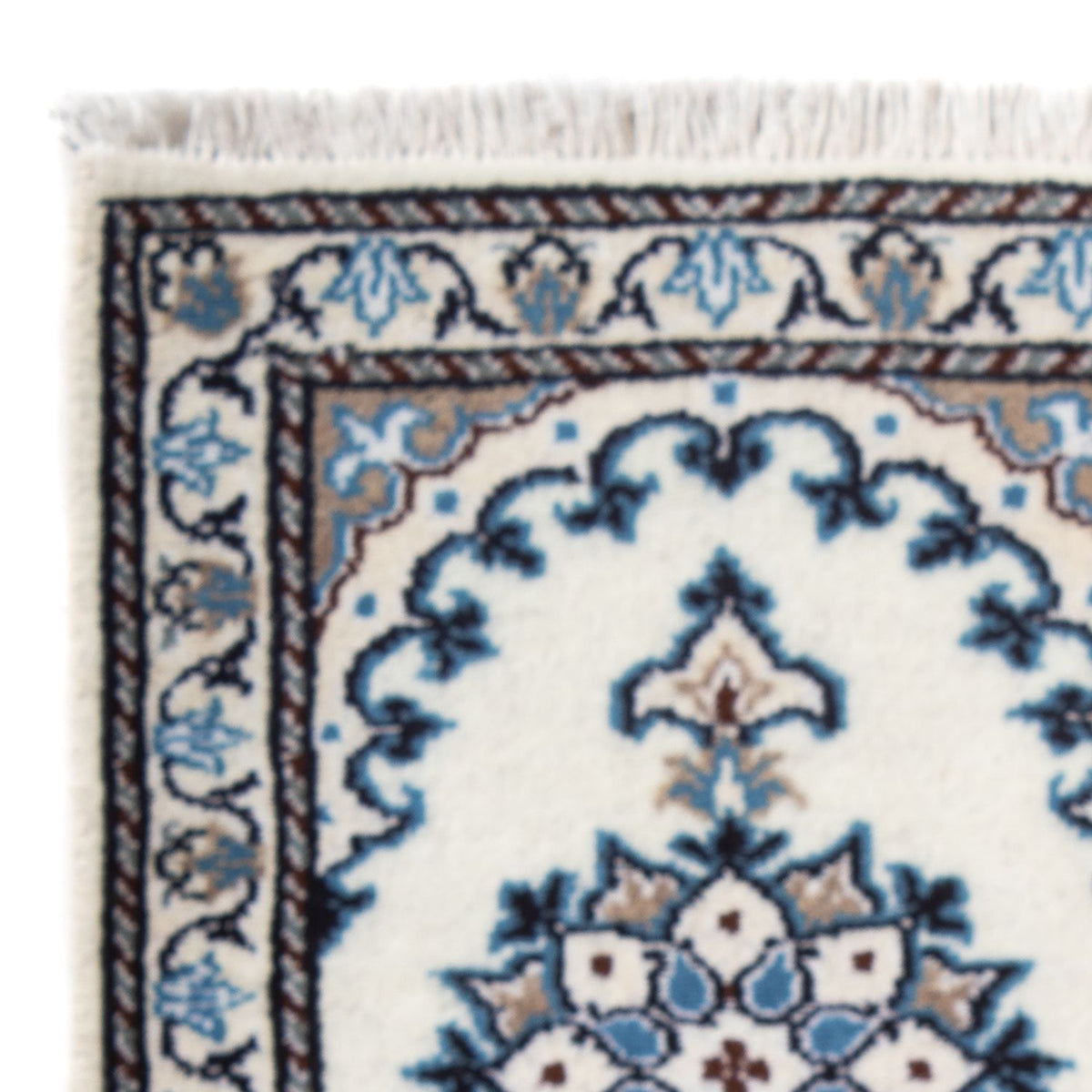 Tapis persan - Nain - 60 x 40 cm - bleu clair