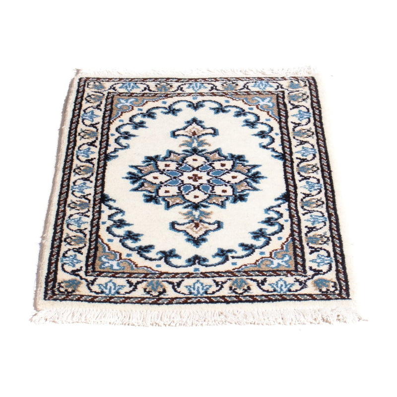 Tapis persan - Nain - 60 x 40 cm - bleu clair