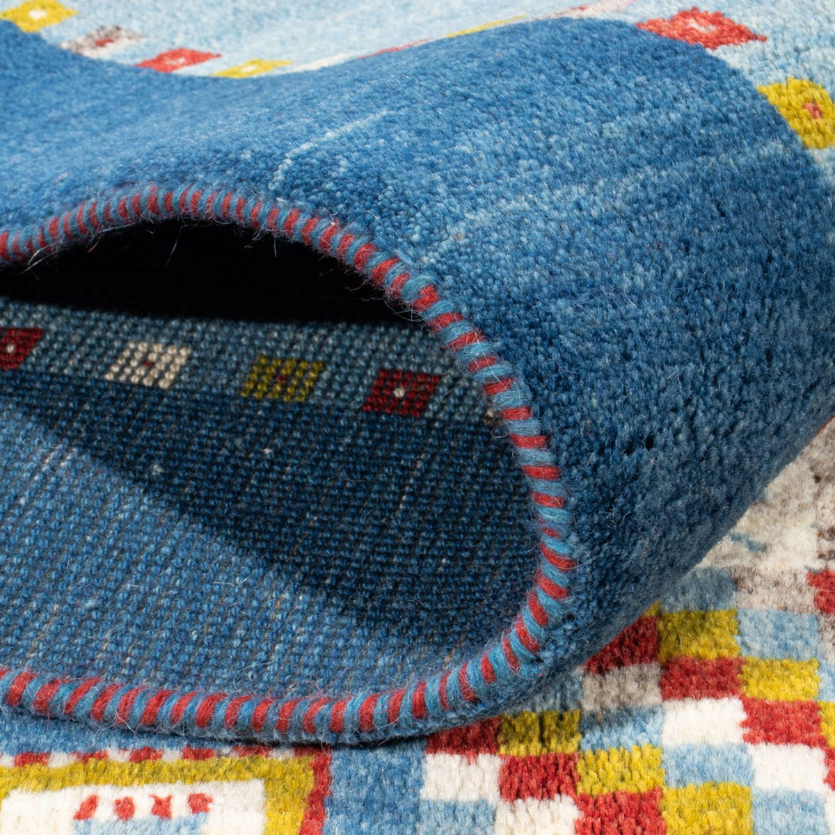 Tapis Gabbeh - Persan - 204 x 151 cm - bleu