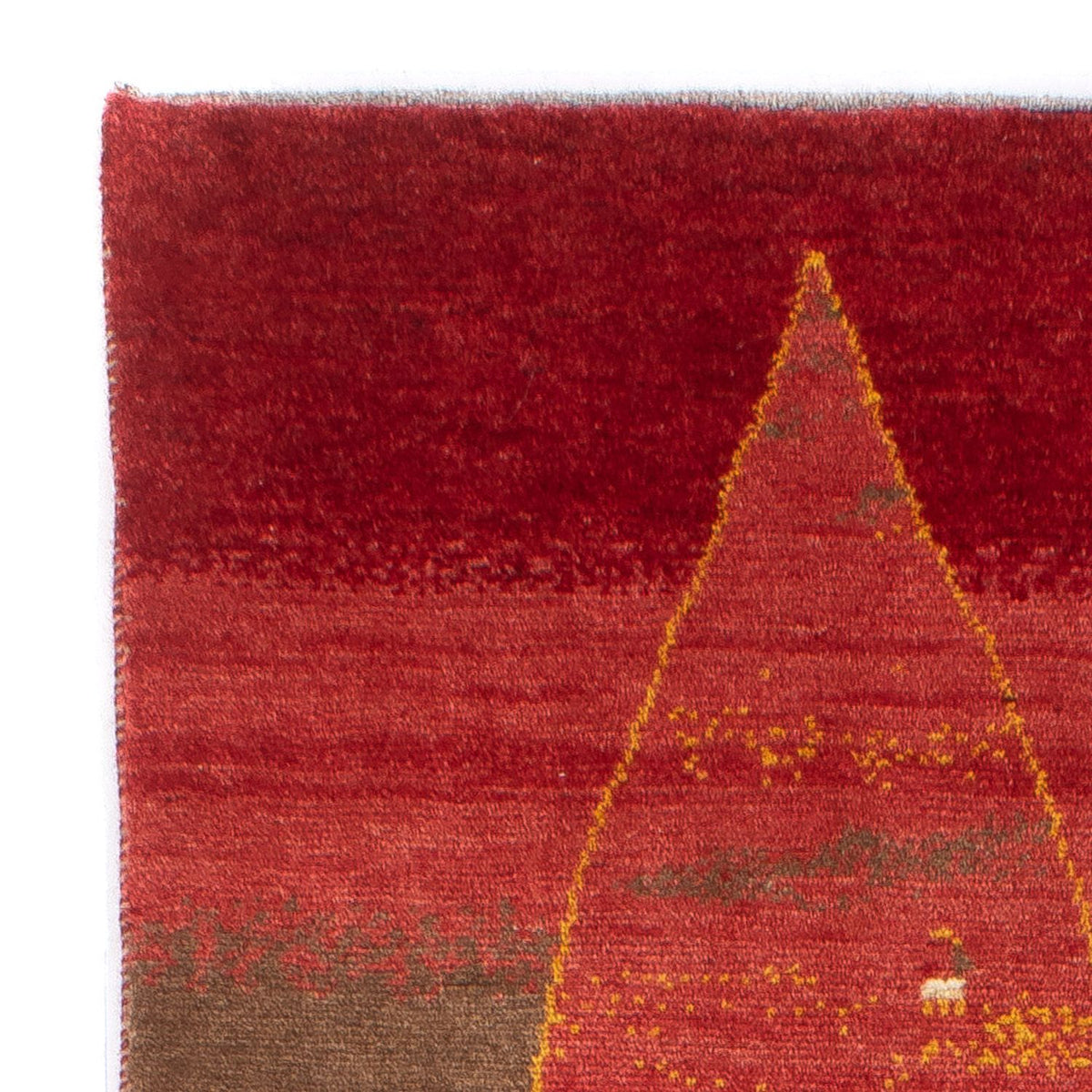 Tapis de couloir Tapis Gabbeh - Persan - 205 x 74 cm - rouge