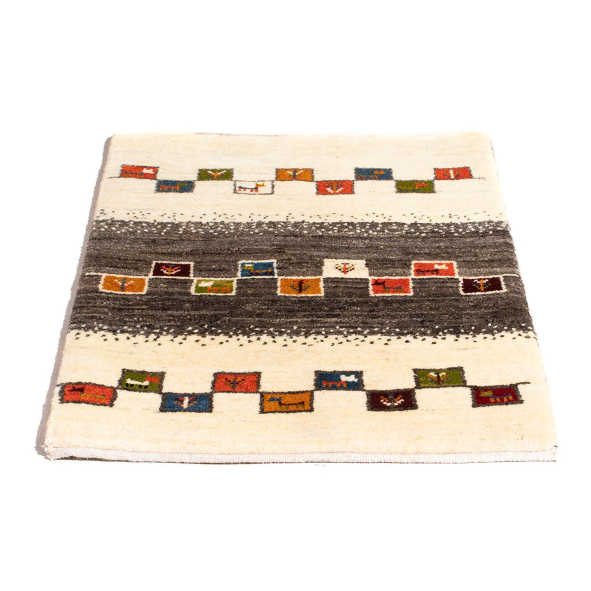 Tapis Gabbeh - Persan - 92 x 63 cm - multicolore