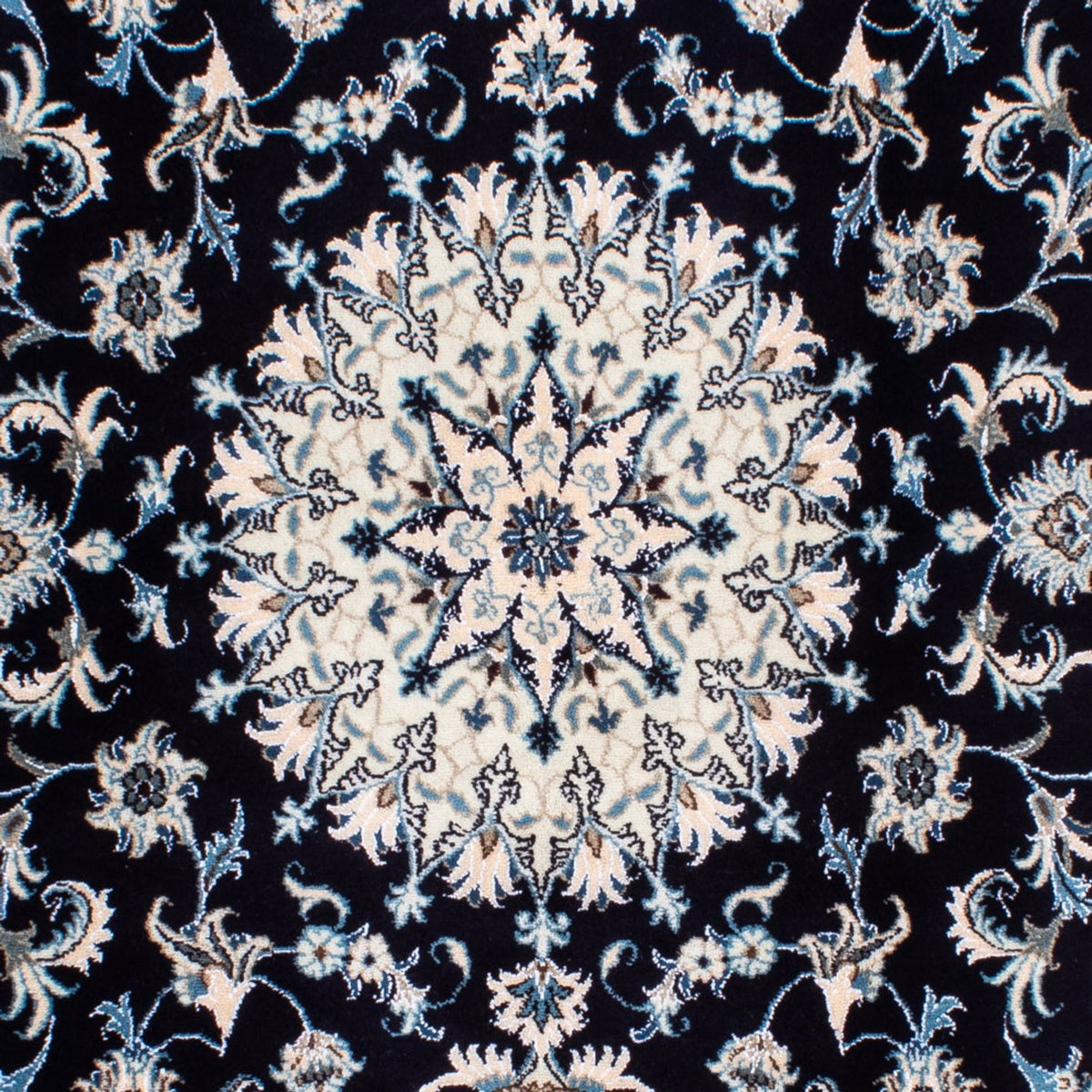 Tapis persan - Nain - 239 x 166 cm - bleu foncé