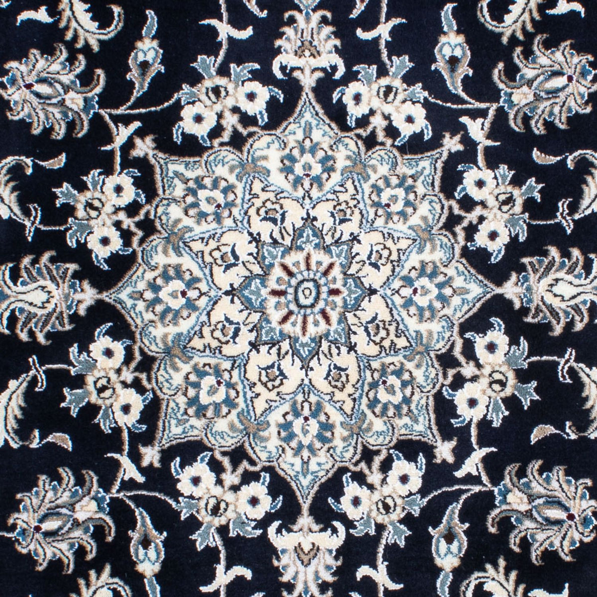 Tapis persan - Nain - 236 x 168 cm - bleu foncé