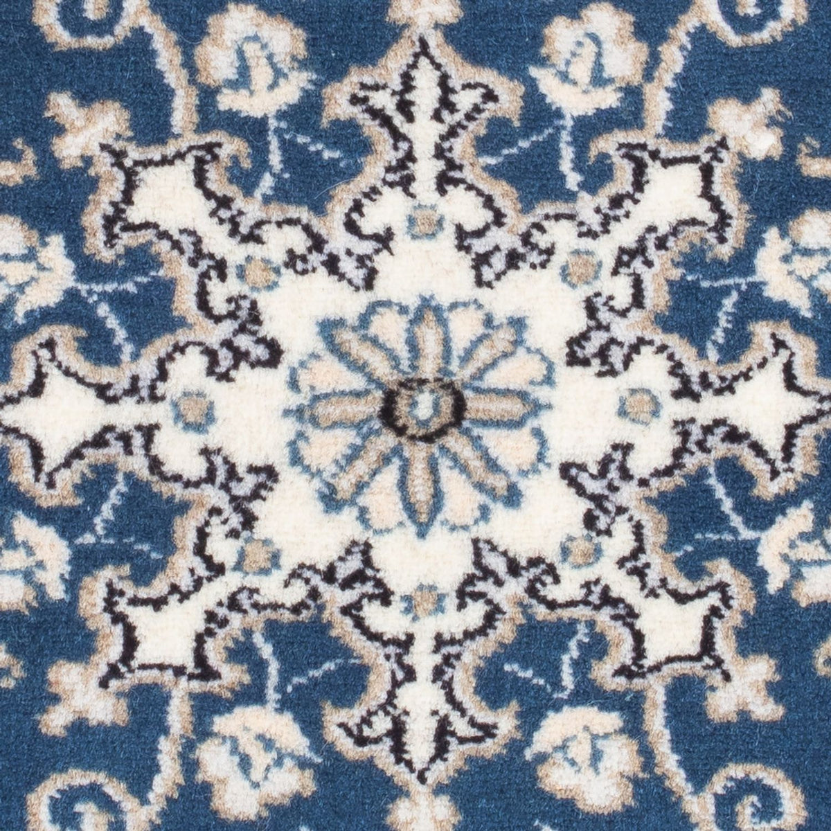 Tapis persan - Nain - 90 x 60 cm - bleu