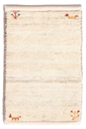 Tapis Gabbeh - Persan - 60 x 40 cm - crème