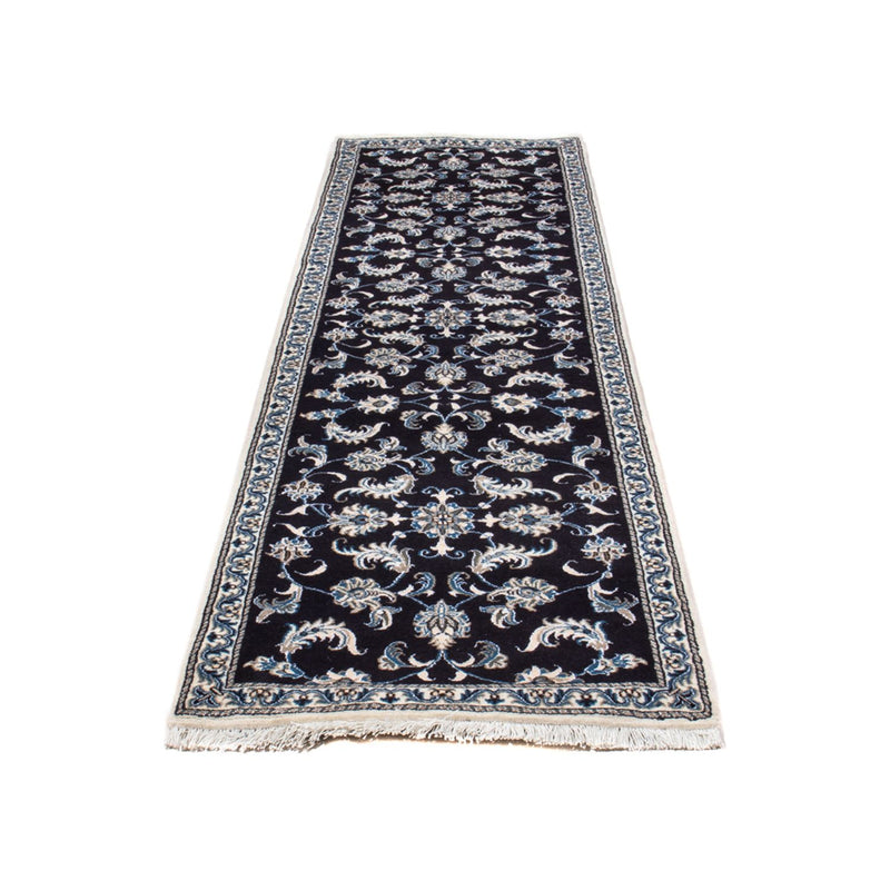 Tapis de couloir Tapis persan - Nain - 291 x 78 cm - bleu foncé