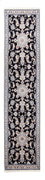 Tapis de couloir Tapis persan - Nain - 297 x 79 cm - bleu foncé